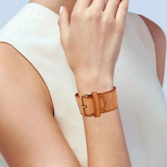 Louis Vuitton Natural Vachetta Luggage Tag and Poignet Set - Picture 1 of 3